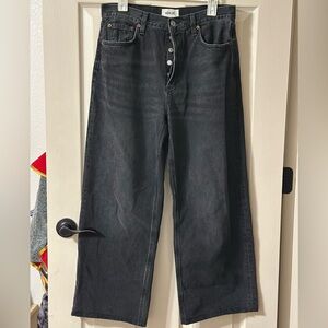 Agolde Black Wide-Leg High-Rise Jeans